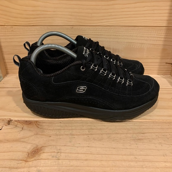 skechers shape ups black